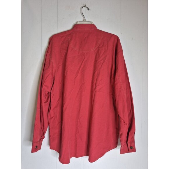 VTG Bugle Boy Long Sleeve Metal Button Up Red Western Shirt Men's Sz L NEW - Picture 8 of 13